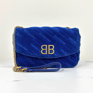BALENCIAGA Velours-Ketten-Schultertasche 526682 159515001 [P]
