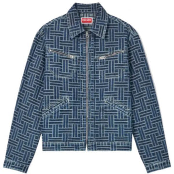 Kenzo Woven Embroidery Trucker Denim Jacket stamp: FE6 5DV310 6J2 DD 115033861 [P]