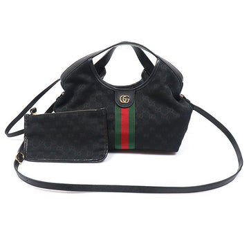 Gucci Black GG Canvas Zillio Small Tote 2WAY 860845 159518830 [P]