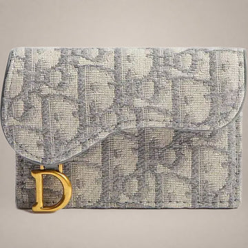DIOR Saddle Bloom Kartenetui Grau 126804604 [P]