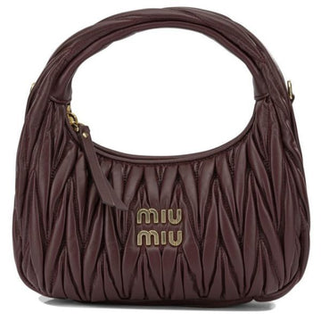Miu Miu Wonder Materasse Napa Leather Hobo Bag 159500031 [P]