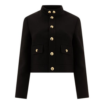 CELINE Verneuil-Jacke aus doppelt gefaltetem Wolltrikot (2V36V383Z 38NO) 149065795 [P]
