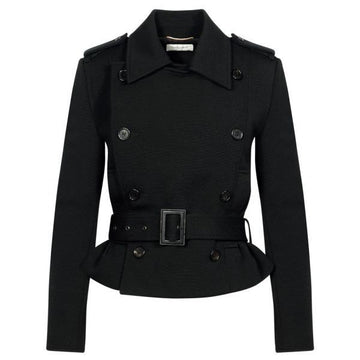 Saint Laurent Short Officer Coat 148202127 [P]