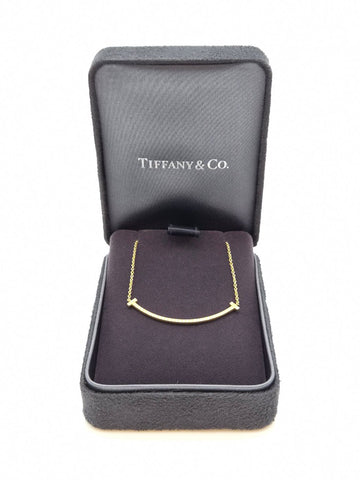 Tiffany & Co Smile Necklace Full Diamond Small Yellow Gold A+ 159524595 [P]