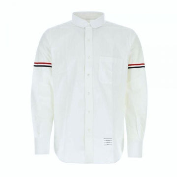 THOM BROWNE Seersucker-Hemd mit Armbanddetails 76008855 [P]
