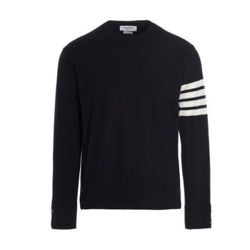 THOM BROWNE Fein-Merino-Wollpullover mit 4 Streifen 115100293 [P]