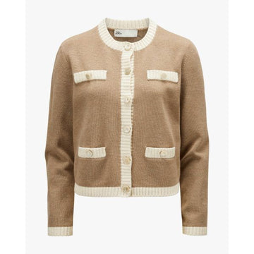 TORY BURCH Chunky Wool Trim Cardigan (162763-265) 125143291 [P]