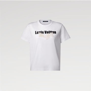 Louis Vuitton Signature Lace T-Shirt 1AK5TM / Women's Round Neck Short Sleeve Tee 159533719 [P]