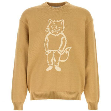 MAISON KITSUNE DRESSED FOX INTARSIA JUMPER 147007003 [P]