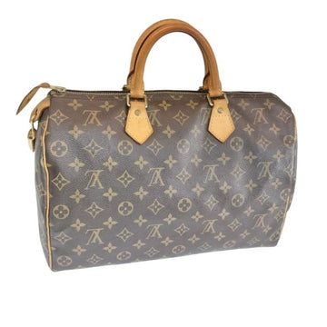 Louis Vuitton Monogram Canvas Speedy 35 Brown Tote Bag M41524 159535160 [P]