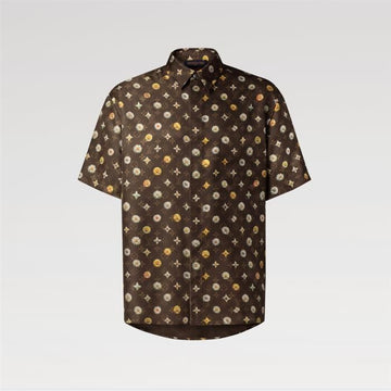 Louis Vuitton Monogram Printed Short Sleeved Silk Shirt 1AJRJ7 159536210 [P]
