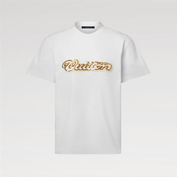 Louis Vuitton Embellished Signature T-Shirt 1AJTYX / Men's Round Neck Short Sleeve Tee 159536221 [P]