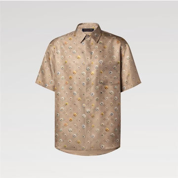 Louis Vuitton Monogram Printed Short Sleeved Silk Shirt 1AJW19 159536243 [P]