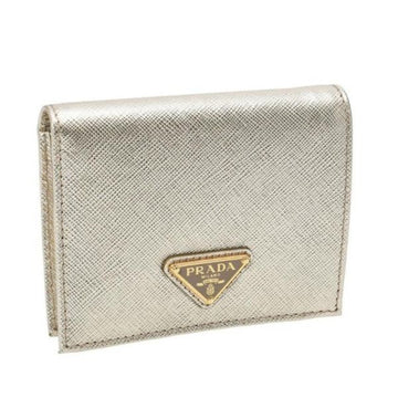Prada Saffiano Triangle Logo Compact Wallet 156469388 [P]