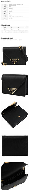 Prada Saffiano Wallet & Crossbody Bag Black 159537207 [P]