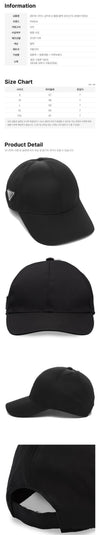PRADA 26FW サイド トライアングルロゴ キャップ ブラック 2HC274 2DMI F0002 159537210 [P]