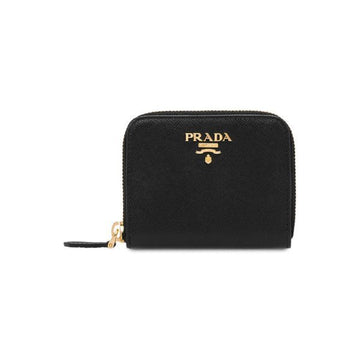 PRADA サフィアーノ ゴールドロゴ コイン 財布 ブラック 1MM268 QWA F0002 159537217 [P]