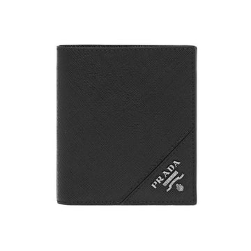 Prada Saffiano Metal Logo Compact Wallet Black 2MO004 QME F0002 159537224 [P]
