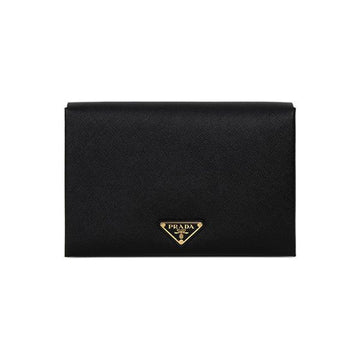 Prada Saffiano Triangle Logo Document Clutch Bag Black Red 1MD005 2DF7 F0LJ4 159537229 [P]