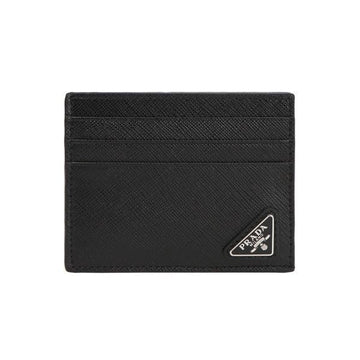 PRADA Kartenetui mit Dreieckslogo aus Saffiano Schwarz 2MC223 QHH F0002 159537239 [P]