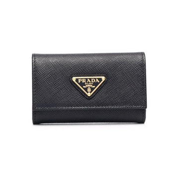 PRADA 26FW Saffiano Dreieckslogo Schlüsselcase Schwarz 1PG004 QHH F0002 159537240 [P]