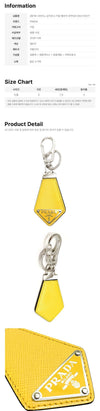 PRADA Keyring mit Triangel-Logo aus Saffiano - Gelb 2PP041 053 F0377 159537241 [P]