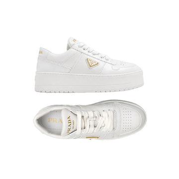 PRADA Sneaker mit dreieckigem Logo Downtown Weiß 1E792M 3LPH F0009 159537245 [P]