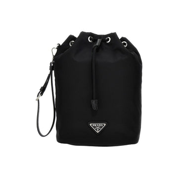 Prada 26FW Triangle Logo Drawstring Bucket Bag Black 1NS369 R067 F0002 159537260 [P]