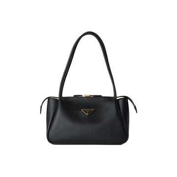 PRADA ソフトグレインミディアムトート＆ショルダーバッグブラック 159537272 [P]