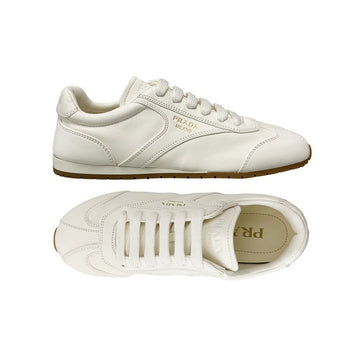 Prada Gold Logo Napa Leather Sneakers White 1E152O 038 F0304 159537291 [P]