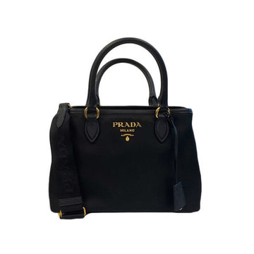 Prada Gold Logo Pocono Tote & Shoulder Bag Black 1BA173 ZMY F0002 159537292 [P]