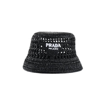PRADA Logo-Raffiahut Schwarz 1HC137 2C2T F0002 159537295 [P]
