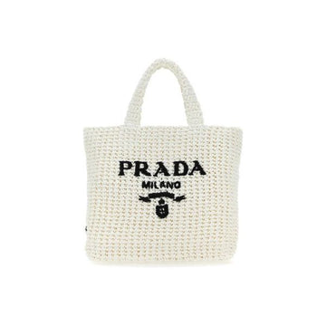 PRADA スモールクロッシェトートバッグ ホワイト 1BG422 2A2T F0009 159537297 [P]