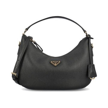 Prada Triangle Logo Top Handle Hobo Bag Black 1BC272 2CYS F0002 159537315 [P]