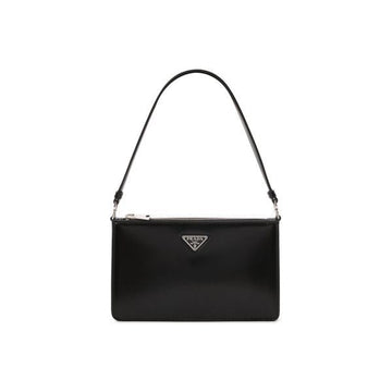 PRADA Dreieck-Logo gebrushte Mini-Tasche Schwarz 1BC155 ZO6 F0002 159537325 [P]