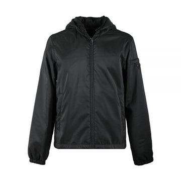 PRADA Leichte Kapuzenjacke mit Dreieckslogo Schwarz 159537330 [P]
