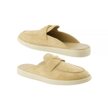 Prada Triangle Logo Suede Mule Beige 1D270N 3LOL F0379 159537333 [P]