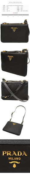 Prada Saffiano Double Zipper Crossbody Bag Black 159537338 [P]