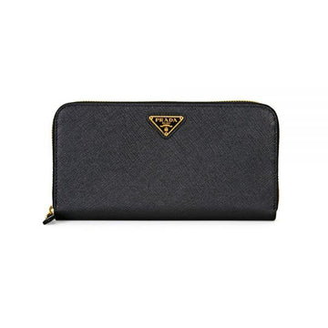 PRADA サフィアーノ トライアングル ロゴ 長財布 ブラック 1ML506 QHH F0002 159537341 [P]