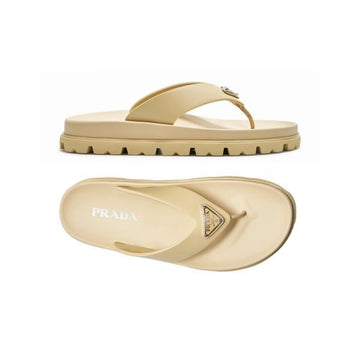Prada Triangle Logo Flip Flops Natural 1Y420N 3LKK F0018 159537347 [P]