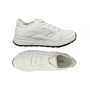 Prada Triangle Logo Knit Sneakers White 1E219O 58V F0009 159537348 [P]