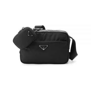 Prada Triangle Logo Nylon Shoulder Bag Black 1BC167 RV44 F0002 159537351 [P]
