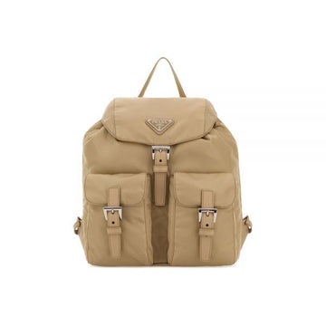Prada Triangle Logo Nylon Small Backpack Beige 1BZ677 RV44 F0040 159537352 [P]