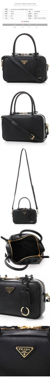 PRADA 26SS トライアングルロゴ クロス＆トートバッグ ブラック 1BB152 2CYS F0002 159537356 [P]