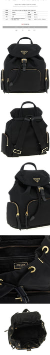 PRADA 三角ロゴ リナイロン スモール バックパック ブラック 1BZ081 RV44 F0632 159537358 [P]