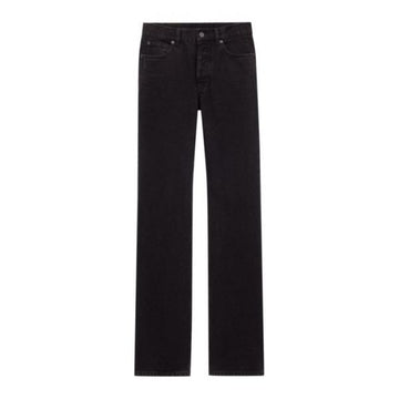 SAINT LAURENT ストレート ブラック ダイ ジーンズ 156464846 [P]