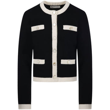 TORY BURCH Chunky Wool Trim Cardigan 125078947 [P]