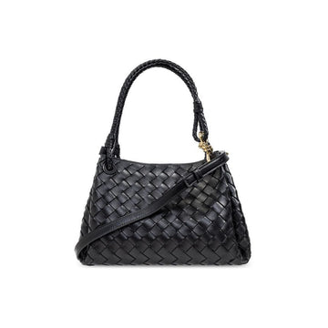 Bottega Veneta Parachute Medium Intrecciato Tote Crossbody Bag Black 835921 VCPPT 1019 159537464 [P]