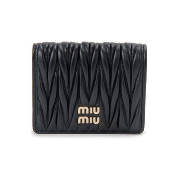 Miu Miu 26FW Gold Logo Matelassé Coin Wallet Black 5MV204 AFPP F0002 159537517 [P]