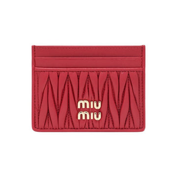 MIU MIU Kartenetui mit matelassé und goldfarbenem Logo Rot 5MC076 AFPP F0011 159537524 [P]
